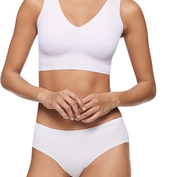 Calvin Klein QF4708-540 Comfort Bralette INVISIBLES Lightly Lined V NECK Violet - Picture 4 of 7